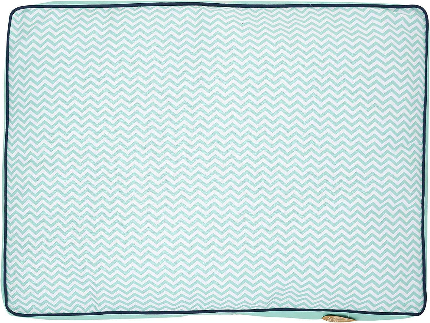 Jonathan Adler Now House for Pets Teal Chevron Cushion Dog Bed, Large: Machine Washable Dog Bed for Large Dogs by Jonathan Adler