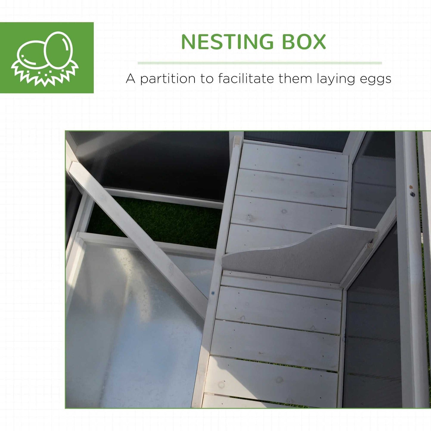 Pawhut 63" Chicken Coop Wooden Chicken House Rabbit Hutch Poultry Cage Hen Pen Backyard PC Roof with Run Box
