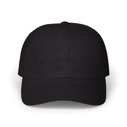 Classic Dad Cap — "Stand Out" Embroidered White Baseball Hat