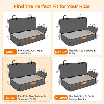 Dog Car Seat Cover for Back Seat, Waterproof Car Seat Protector for Child Carseat & Pets, Nonslip Car Seat Covers for Full Size Suvs & Trucks