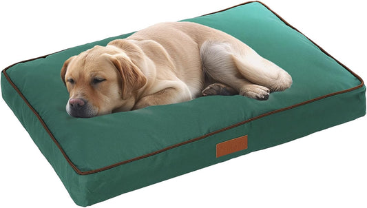 Large High-Density Orthopaedic Foam Dog Bed for 36-Inch Dog Cage/Crate - Green Water Resistant