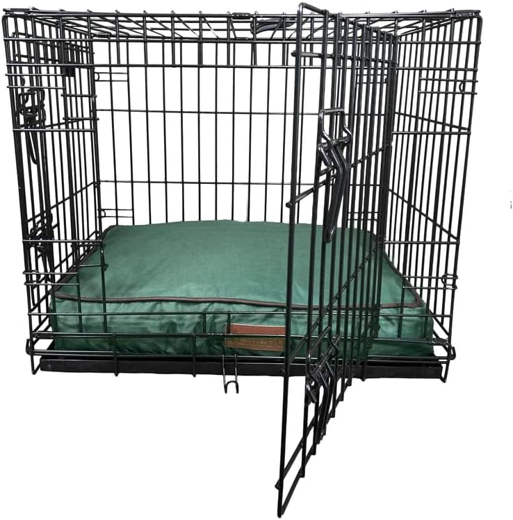 Large High-Density Orthopaedic Foam Dog Bed for 36-Inch Dog Cage/Crate - Green Water Resistant