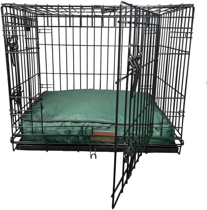 Large High-Density Orthopaedic Foam Dog Bed for 36-Inch Dog Cage/Crate - Green Water Resistant