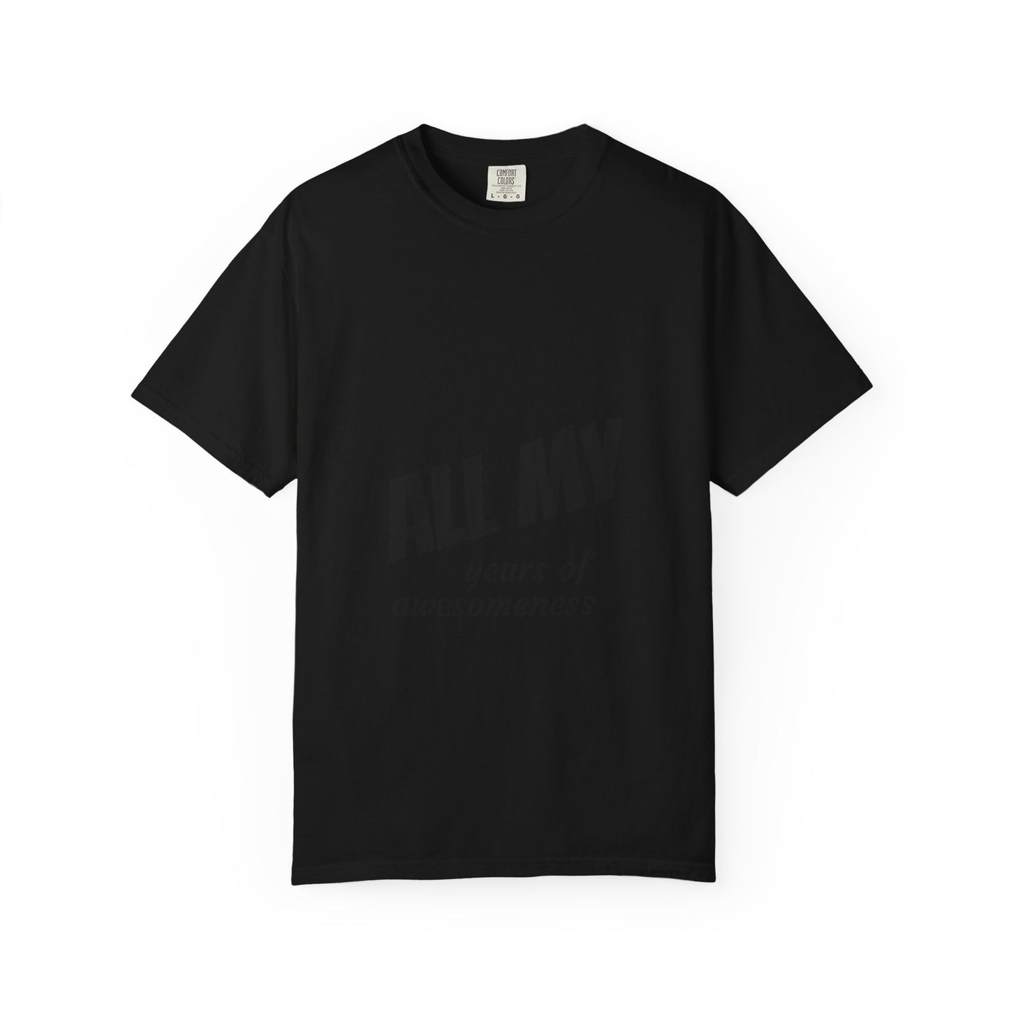 T-Shirt — "ALL OF years of awesomeness" Minimal Anniversary Birthday Tee