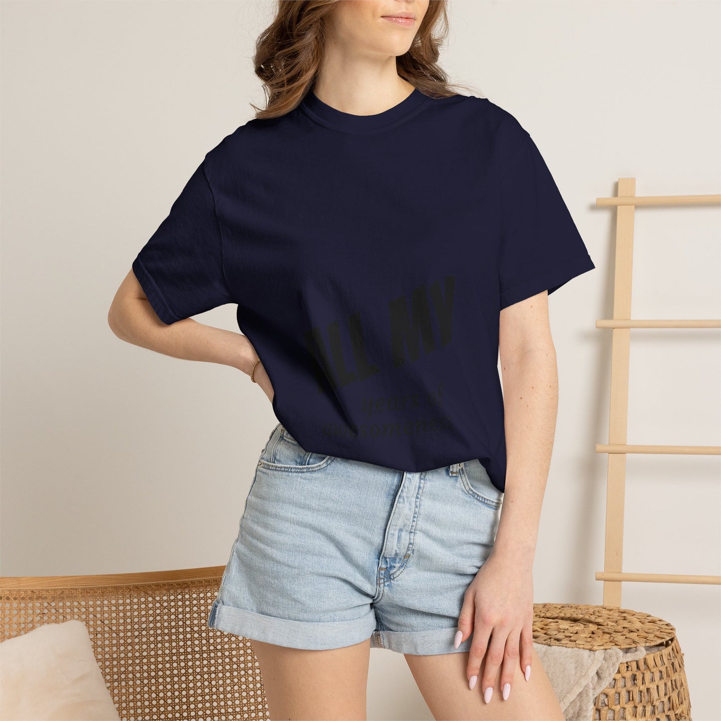 T-Shirt — "ALL OF years of awesomeness" Minimal Anniversary Birthday Tee