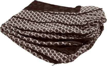 Diamond brown jumbo plus dog bed cover for sofa-style dog bed, machine washable and fits 53x40x5 inch mattress