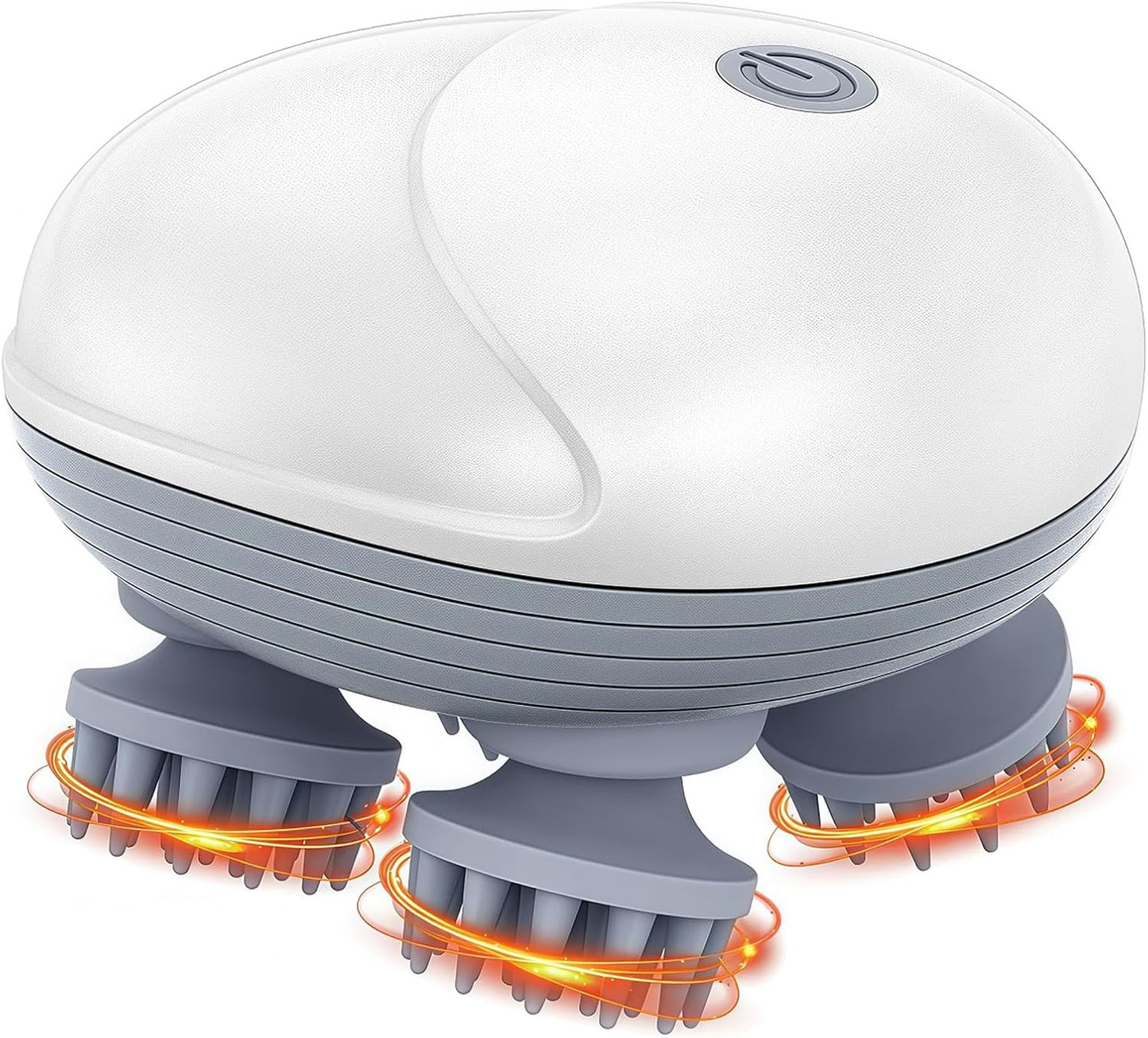 Electric Pet Massager for Dogs and Cats, Rechargeable Cat & Dog Massager with 96 Soft Silicone Contacts, 3 Kneading Modes, IPX6 Waterproof Handheld Massage Tool for Head, Back, White
