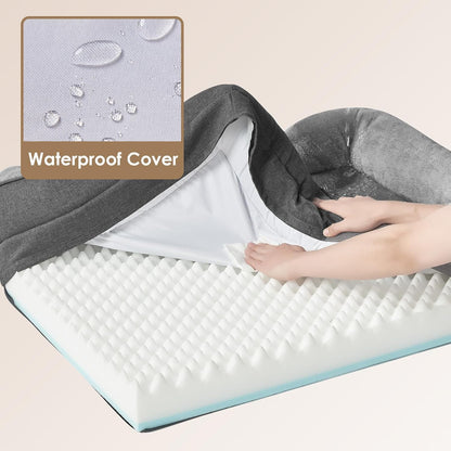 Memory Foam Dog Beds Medium, 76X51X16Cm, Dark Grey | Orthopedic Washable Dog Bed Sofa with Sides, Waterproof Liner, Pet Couch with Removable Cover, Non-Slip Bottom, Chew Proof