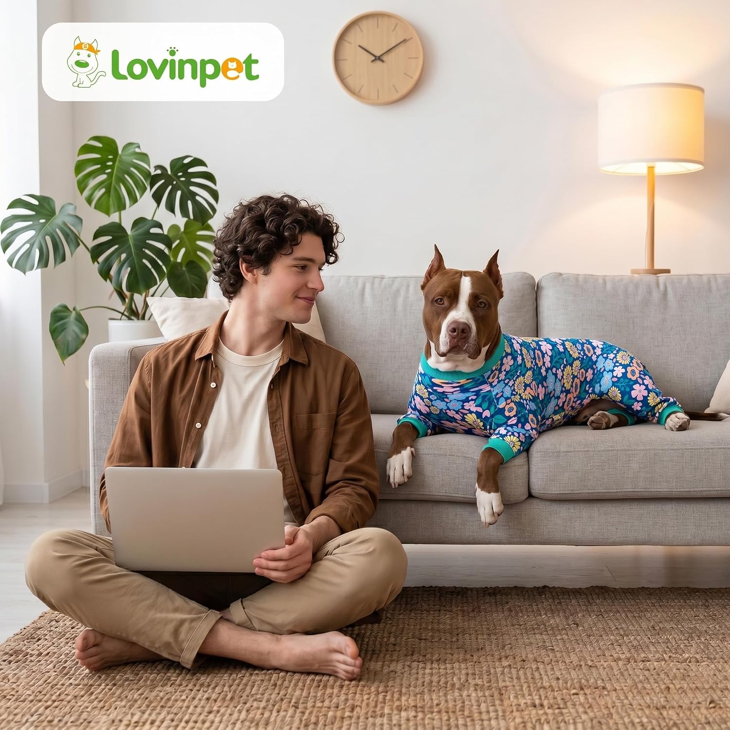 Onsie for Dog after Surgery Big Dogs, Big Dog Clothes, Post Surgery Onesie, Lightweight Fabric Pitbull Dog Pullover Pajamas, Puppy Pajamas, Pitbull Clothes, Blue Green M