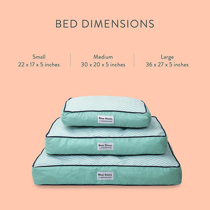 Jonathan Adler Now House for Pets Teal Chevron Cushion Dog Bed, Large: Machine Washable Dog Bed for Large Dogs by Jonathan Adler