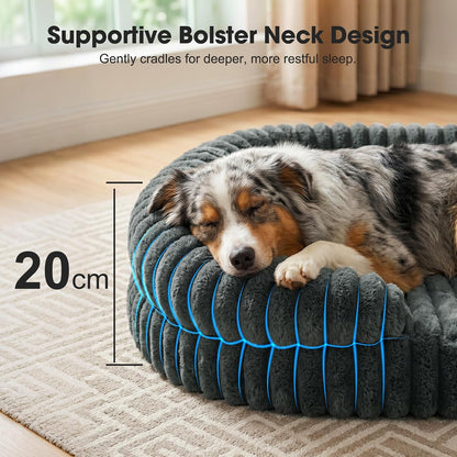 Extra Large Dog Bed, Washable Orthopedic Dog Beds with Waterproof Removable Cover, Anti-Slip Bottom XL Dog Bed, Anti-Anxiety Pet Bed, Thick Supportive Dogs Sofa, 109X84X20Cm, Grey