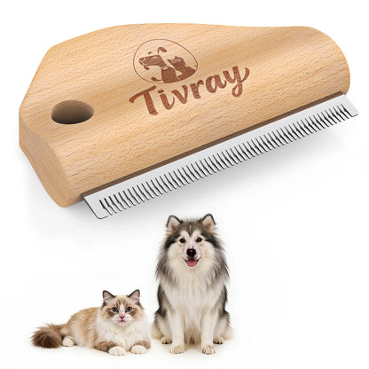 Dog Brush for Shedding Deshedding Brush for Dogs Pet Hair Removal Tool Painless Wood Remover for Pet Hair Cats Horses Cleaning