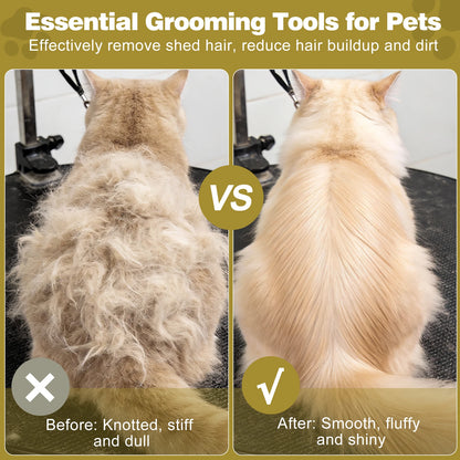 Dog Brush for Shedding Deshedding Brush for Dogs Pet Hair Removal Tool Painless Wood Remover for Pet Hair Cats Horses Cleaning