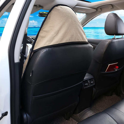 Towel Waterproof Car Seat Cover Beige for Trucks SUV Seats Fitness Athletes Pets Gym and Water Sport