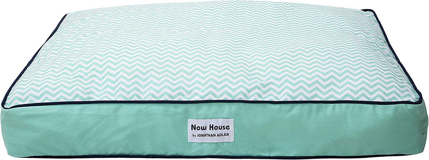 Jonathan Adler Now House for Pets Teal Chevron Cushion Dog Bed, Large: Machine Washable Dog Bed for Large Dogs by Jonathan Adler